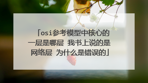 osi参考模型中核心的一层是哪层 我书上说的是网络层 为什么是错误的