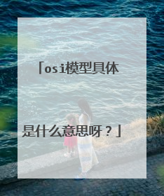 osi模型具体是什么意思呀?