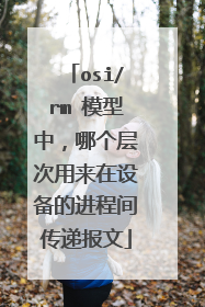 osi/rm 模型中,哪个层次用来在设备的进程间传递报文