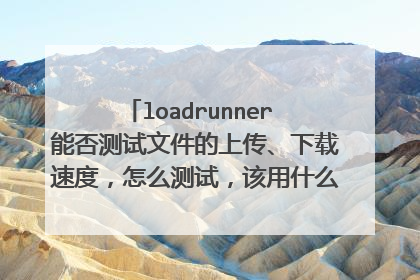 loadrunner 能否测试文件的上传、下载速度，怎么测试，该用什么协议，大家帮帮忙