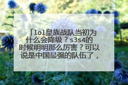 lol皇族战队当初为什么会降级？s3s4的时候明明那么厉害？可以说是中国最强的队伍了，为什么会降级？