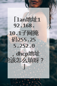 lan地址192.168.10.1子网掩码255.255.252.0，dhcp地址池该怎么填呀？