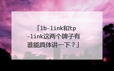 lb-link和tp-link这两个牌子有谁能具体讲一下？