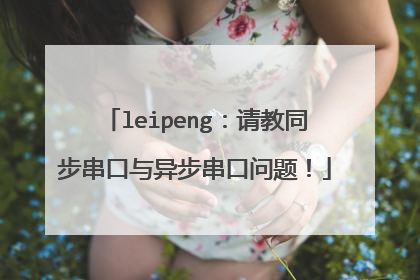 leipeng：请教同步串口与异步串口问题！