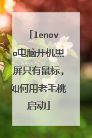lenovo电脑开机黑屏只有鼠标,如何用老毛桃启动