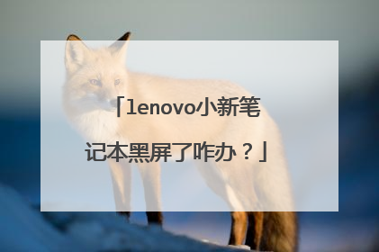 lenovo小新笔记本黑屏了咋办?