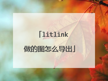 litlink做的图怎么导出