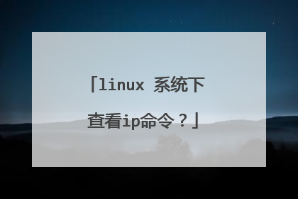 linux 系统下 查看ip命令?