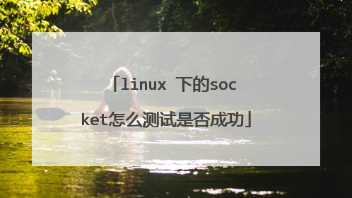 linux 下的socket怎么测试是否成功