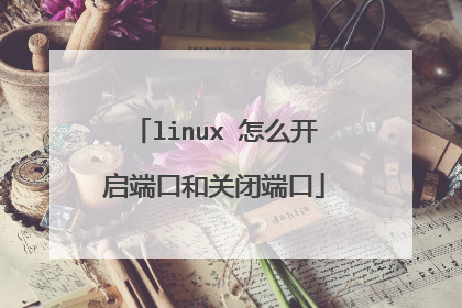 linux 怎么开启端口和关闭端口