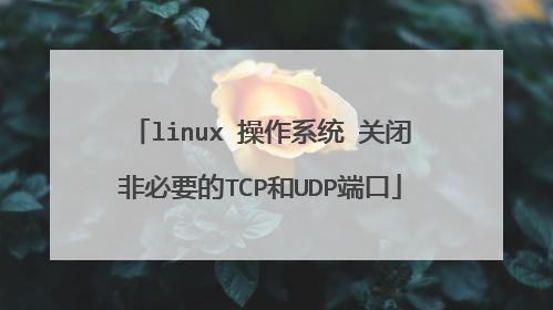 linux 操作系统 关闭非必要的TCP和UDP端口