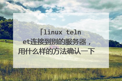 linux telnet连接到别的服务器,用什么样的方法确认一下登陆成功还是失败