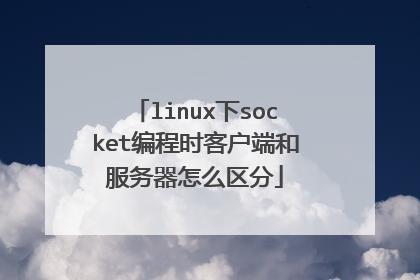 linux下socket编程时客户端和服务器怎么区分