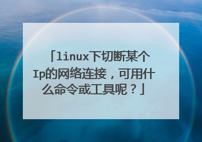 linux下切断某个Ip的网络连接，可用什么命令或工具呢？