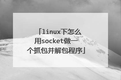 linux下怎么用socket做一个抓包并解包程序