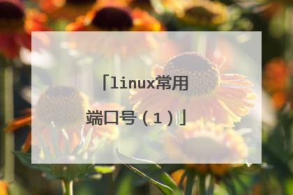 linux常用端口号（1）