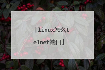 linux怎么telnet端口