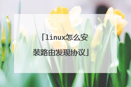 linux怎么安装路由发现协议