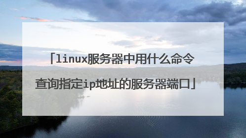 linux服务器中用什么命令查询指定ip地址的服务器端口