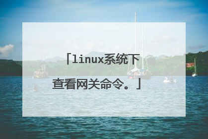 linux系统下查看网关命令。