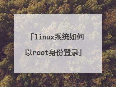 linux系统如何以root身份登录