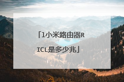 l小米路由器RICL是多少兆