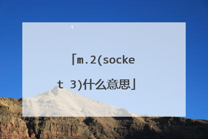 m.2(socket 3)什么意思
