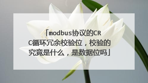 modbus协议的CRC循环冗余校验位，校验的究竟是什么，是数据位吗