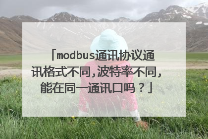modbus通讯协议通讯格式不同,波特率不同,能在同一通讯口吗？