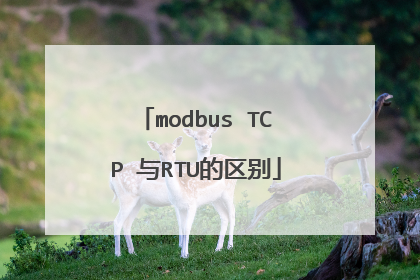modbus TCP 与RTU的区别