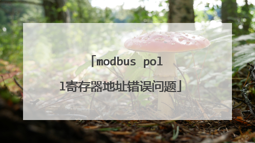 modbus poll寄存器地址错误问题