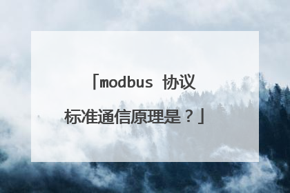 modbus 协议标准通信原理是?