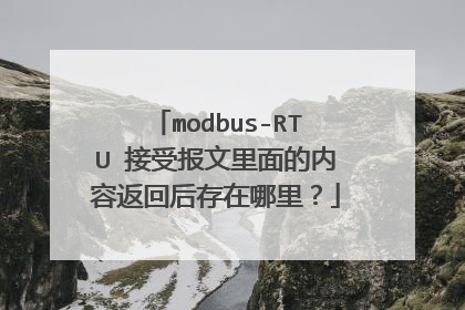 modbus-RTU 接受报文里面的内容返回后存在哪里？