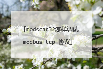 modscan32怎样调试modbus tcp 协议