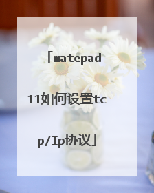 matepad11如何设置tcp/Ip协议