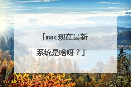 mac现在最新系统是啥呀？