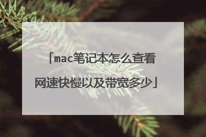 mac笔记本怎么查看网速快慢以及带宽多少