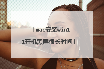mac安装win11开机黑屏很长时间