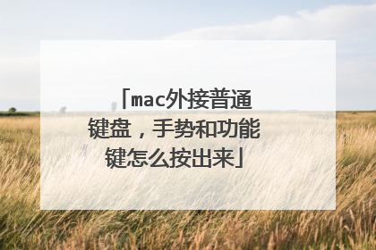 mac外接普通键盘，手势和功能键怎么按出来