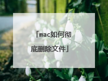 mac如何彻底删除文件