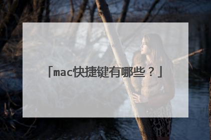 mac快捷键有哪些？