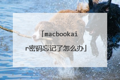 macbookair密码忘记了怎么办