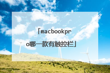macbookpro哪一款有触控栏