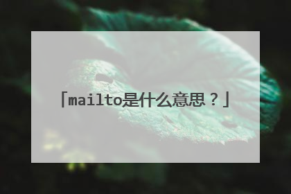 mailto是什么意思？