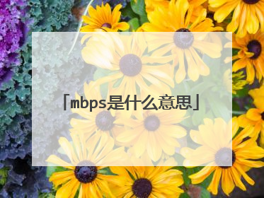 mbps是什么意思