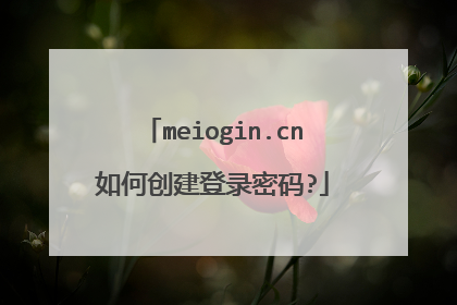 meiogin.cn如何创建登录密码?