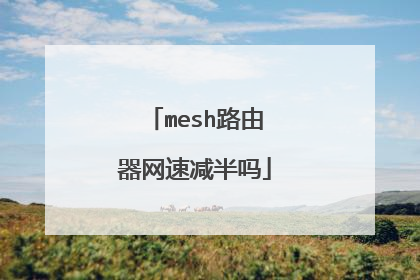 mesh路由器网速减半吗