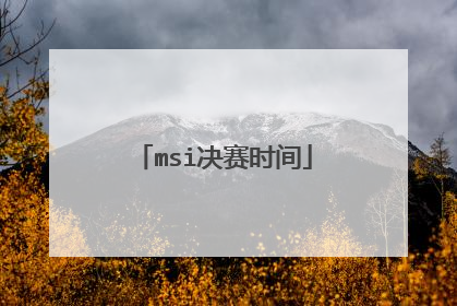msi决赛时间