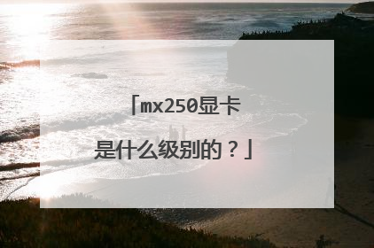 mx250显卡是什么级别的?