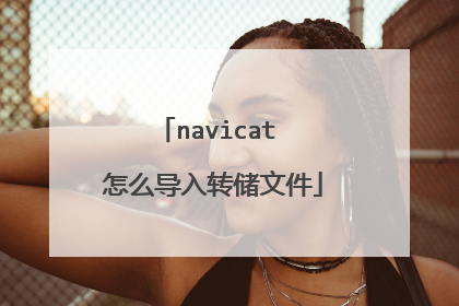 navicat 怎么导入转储文件